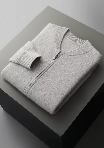 Pure Extra-Fine Merino Wool Light Gray Falconi Set | Roccella