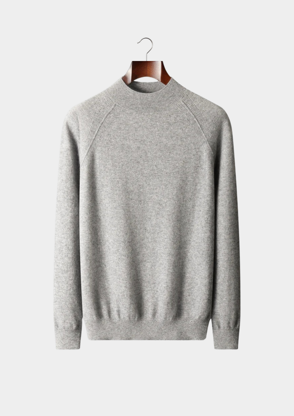 Pure Extra-Fine Merino Wool Raglan Mockneck | Roccella