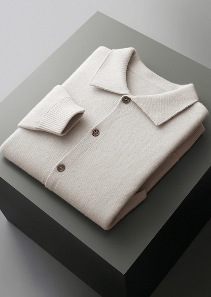 Pure Extra-Fine Merino Wool Button Overshirt | Roccella