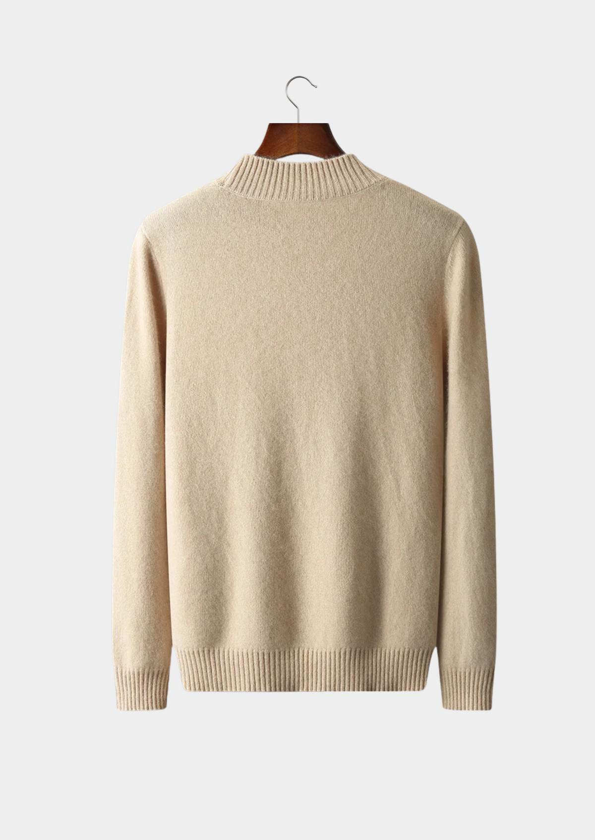 Pure Extra-Fine Merino Wool Jacquard Mockneck | Roccella