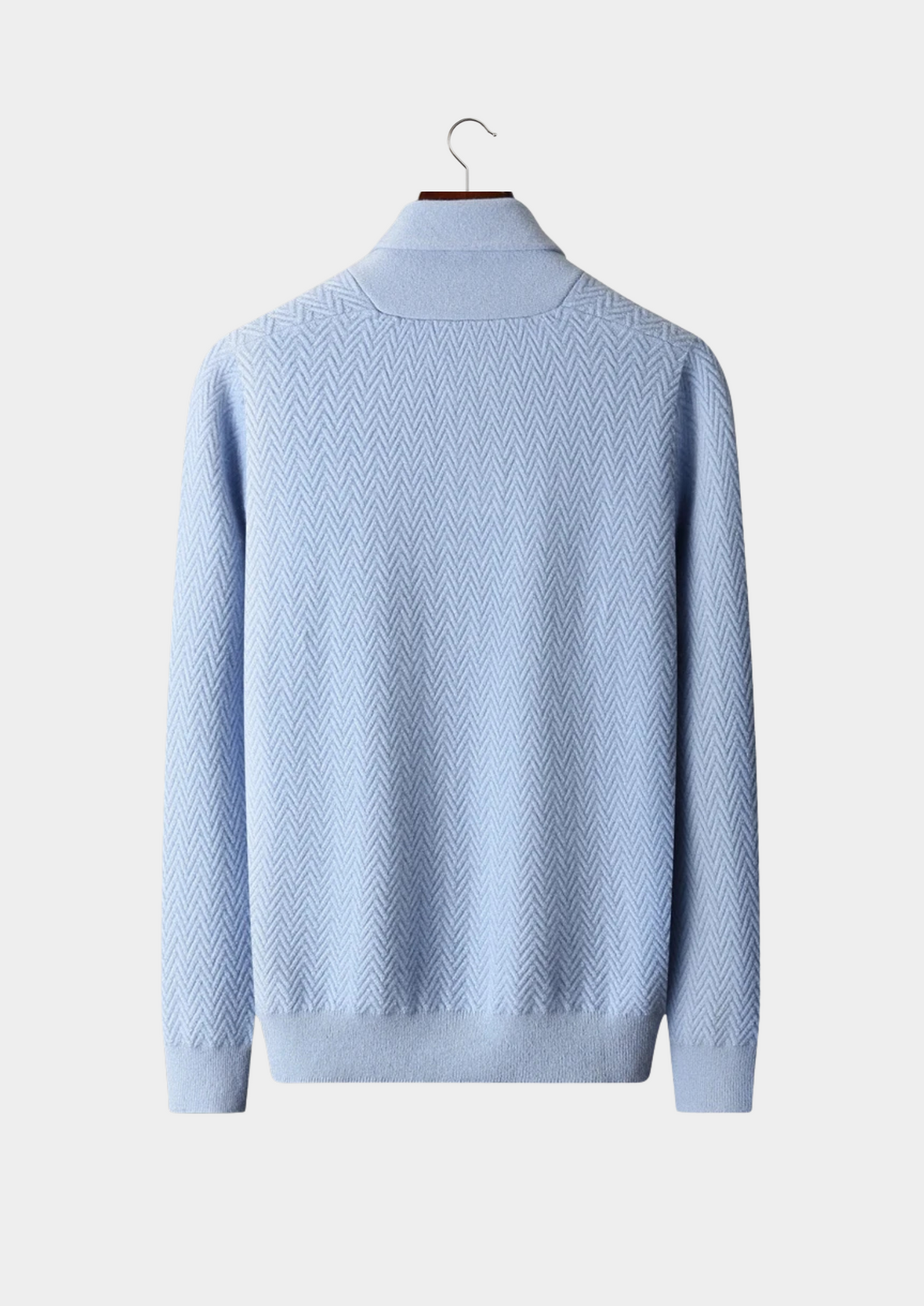 Premium Cashmere Zigzag Button Sweater | Roccella
