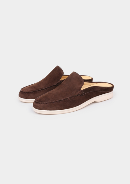Coffee Marina Suede Slipper | Roccella
