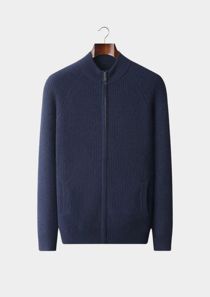 Premium Cashmere Ribbed Cardigan | Roccella
