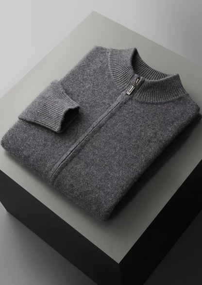 Pure Extra-Fine Merino Wool Dark Gray Luzzo Set | Roccella