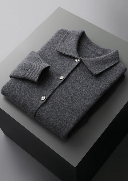 Pure Extra-Fine Merino Wool Button Overshirt | Roccella