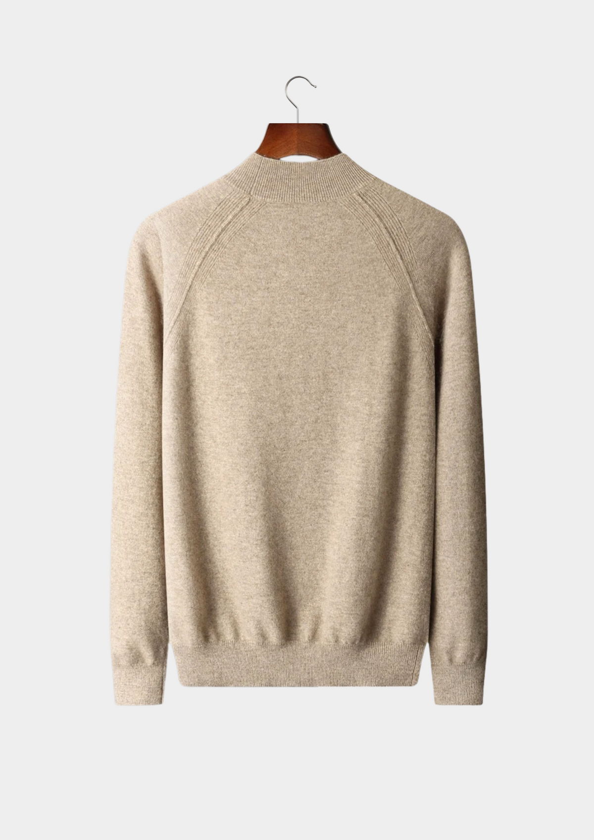 Pure Extra-Fine Merino Wool Raglan Mockneck | Roccella