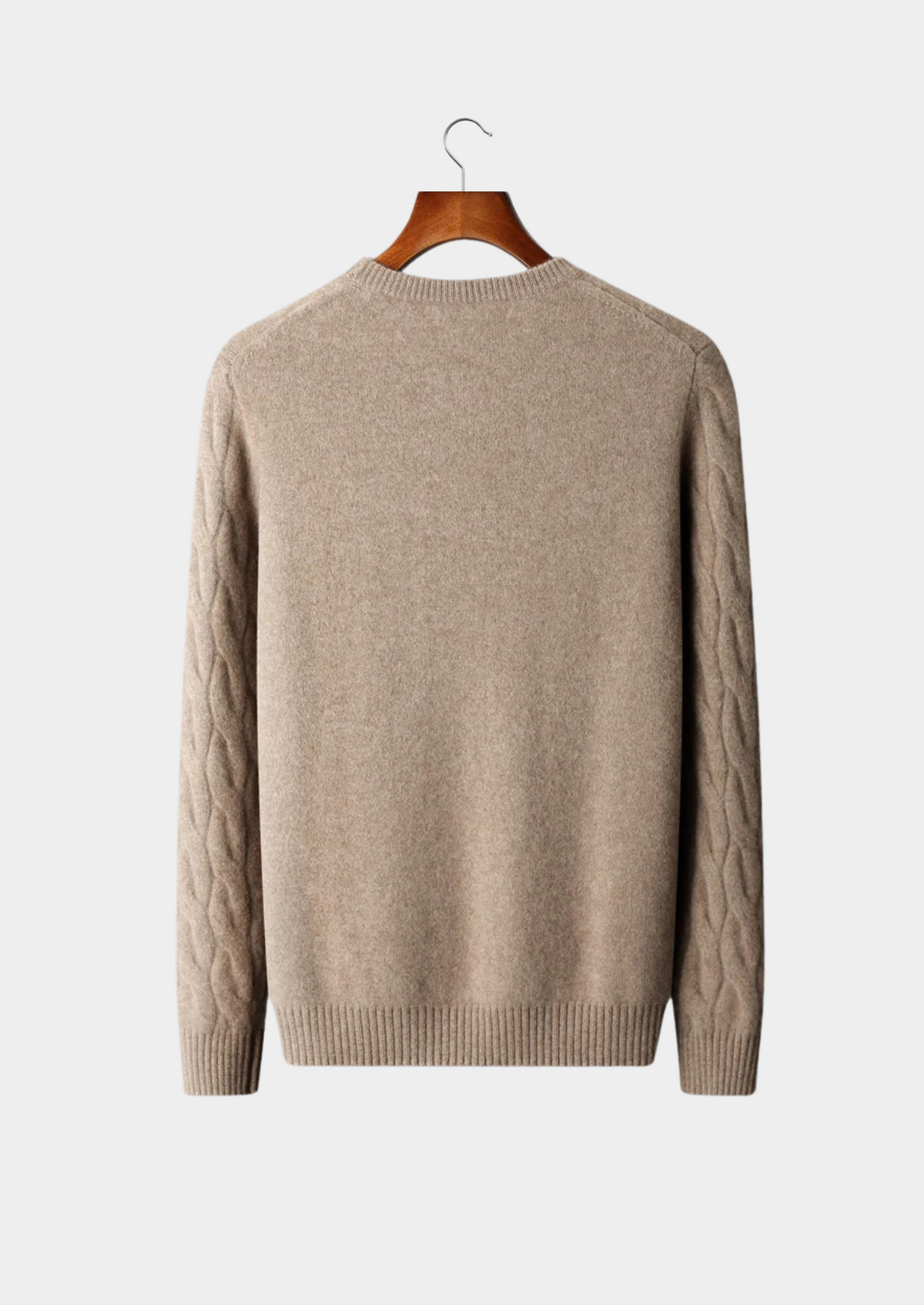 Premium Cashmere Cable Crewneck | Roccella