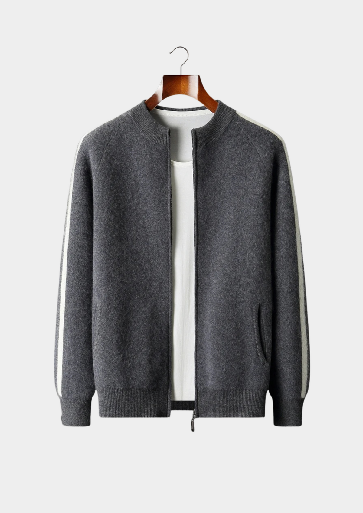 Pure Extra-Fine Merino Wool Striped Cardigan | Roccella