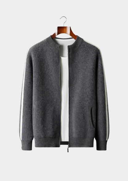 Pure Extra-Fine Merino Wool Striped Cardigan | Roccella