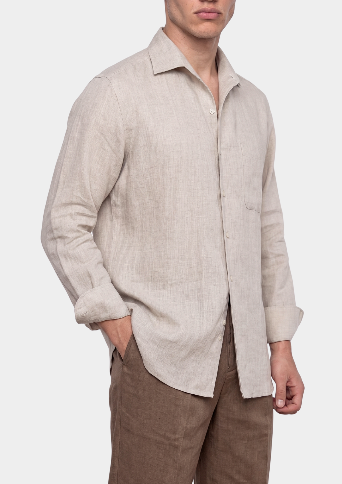 Amalfi Coastal Shirt - Light Beige | Roccella