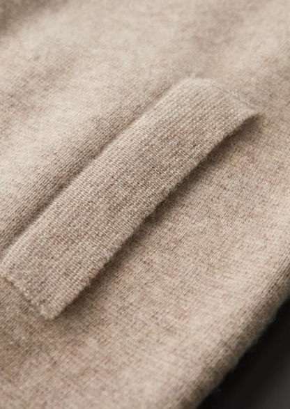 Pure Extra-Fine Merino Wool Zip Polo Cardigan | Roccella