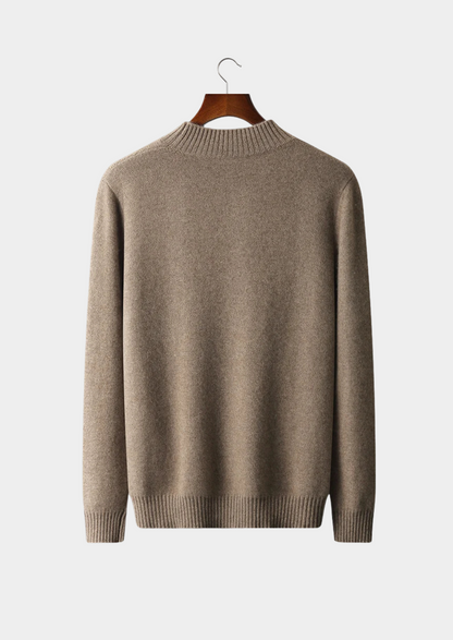 Pure Extra-Fine Merino Wool Jacquard Mockneck | Roccella