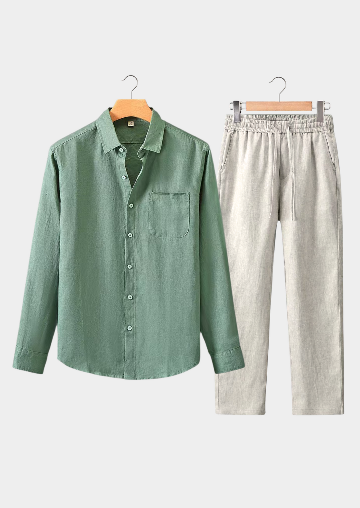 Dolcevita Longsleeve Summer Set - Green/beige | Roccella