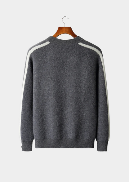 Pure Extra-Fine Merino Wool Striped Cardigan | Roccella