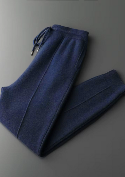 Pure Extra-Fine Merino Wool Navy Blue Luzzo Set | Roccella