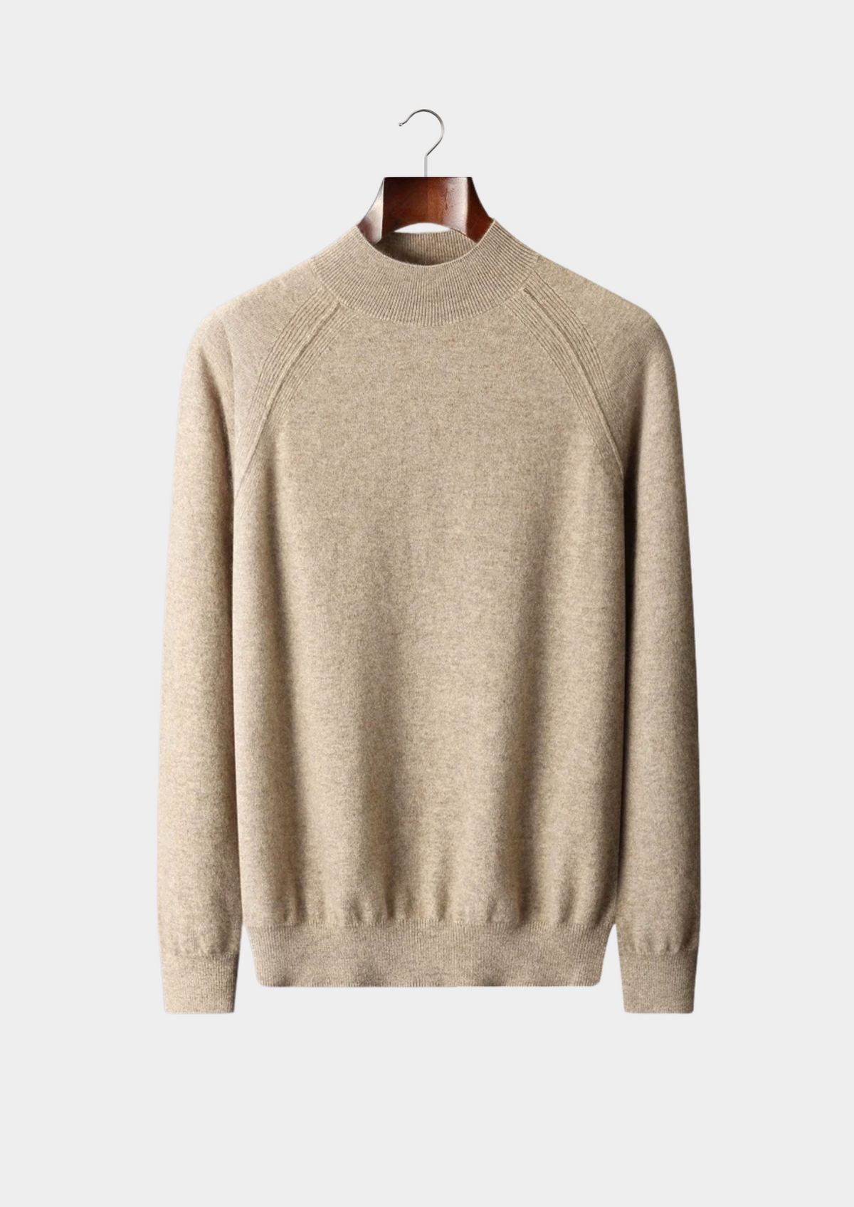 Pure Extra-Fine Merino Wool Raglan Mockneck | Roccella