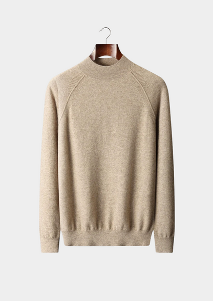 Pure Extra-Fine Merino Wool Raglan Mockneck | Roccella