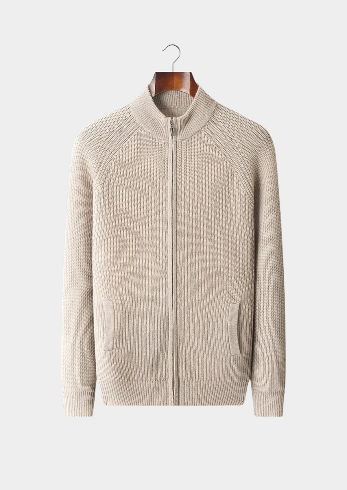 Premium Cashmere Ribbed Cardigan | Roccella
