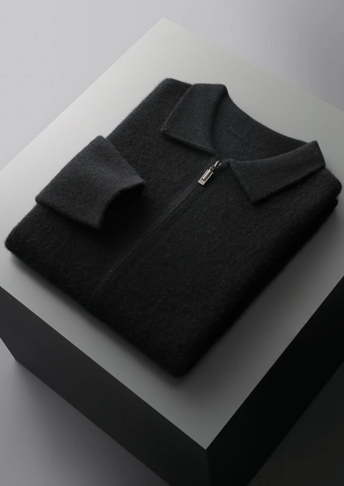 Premium Cashmere Zipper Cardigan | Roccella