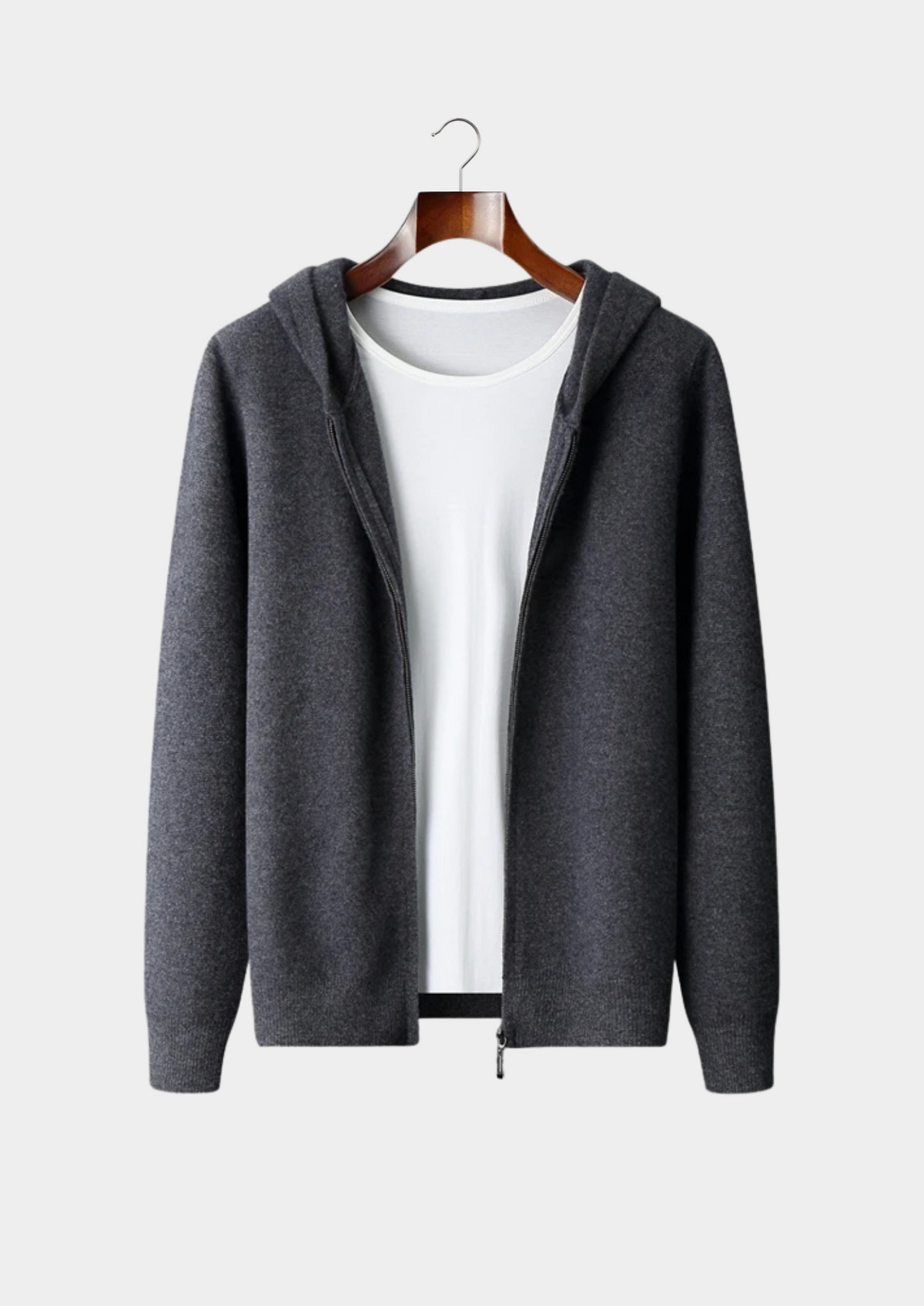 Premium Cashmere Zipper Hoodie | Roccella