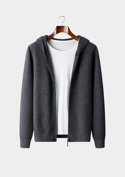 Premium Cashmere Zipper Hoodie | Roccella
