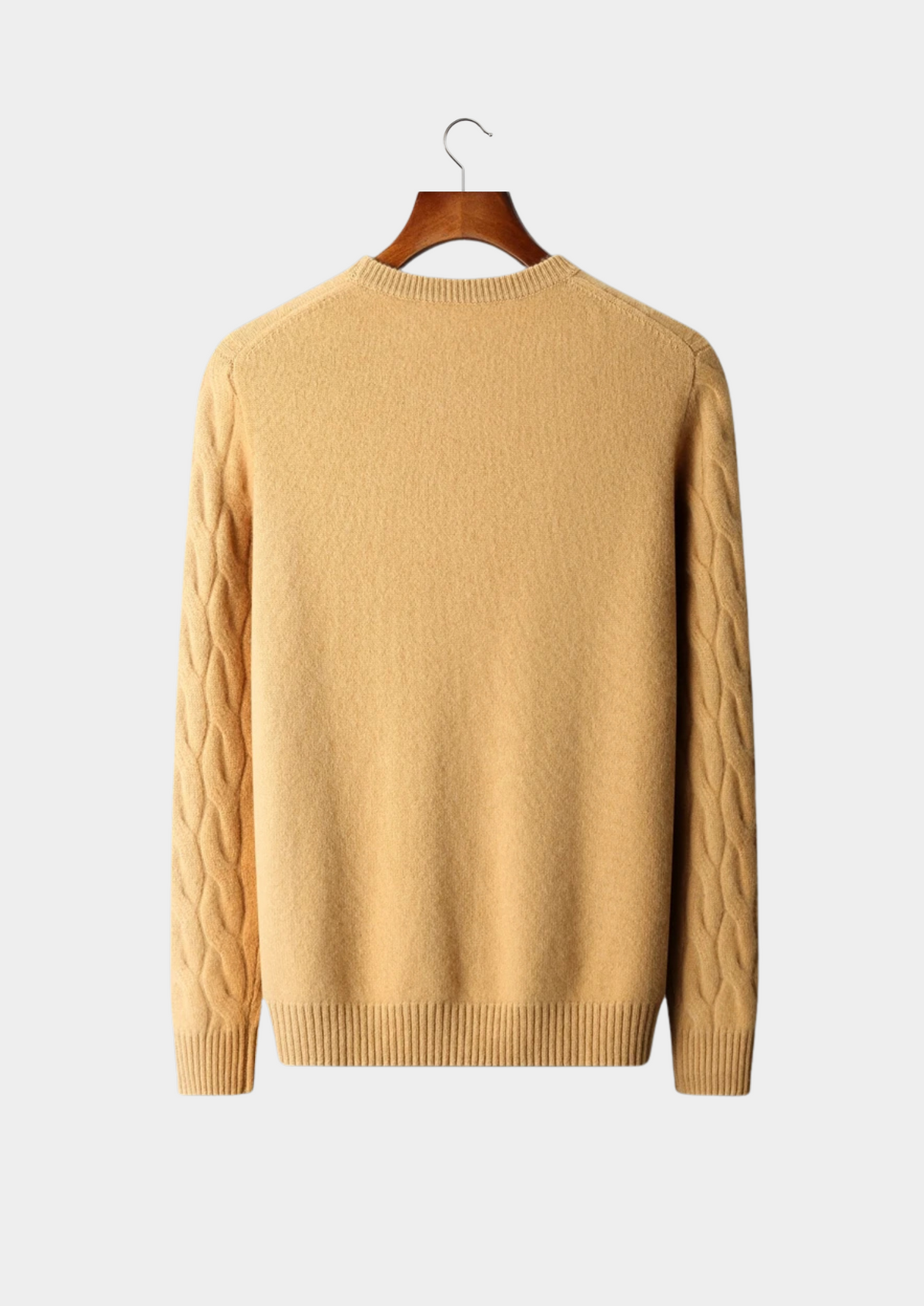 Premium Cashmere Cable Crewneck | Roccella