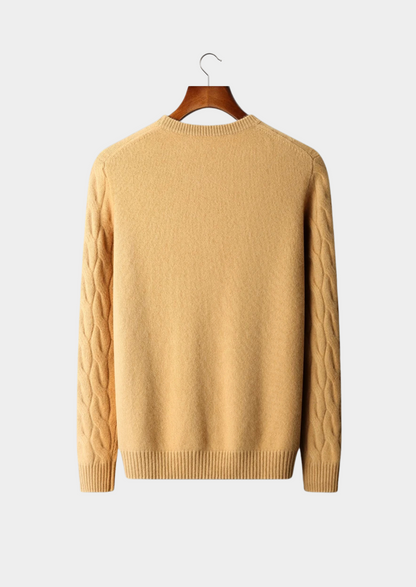 Premium Cashmere Cable Crewneck | Roccella