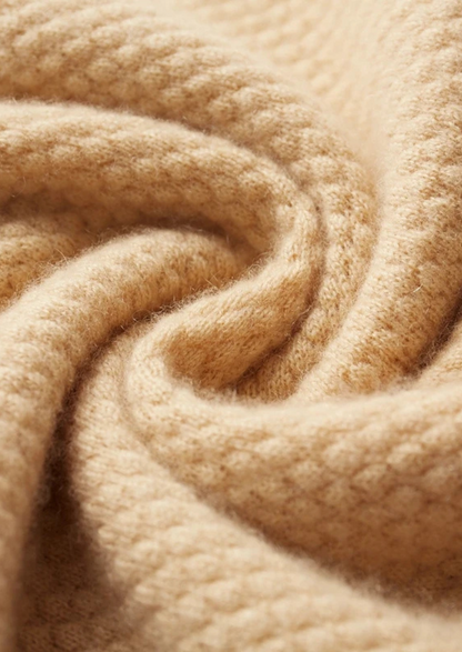 Premium Cashmere Mustard Two-Tone Polo | Roccella