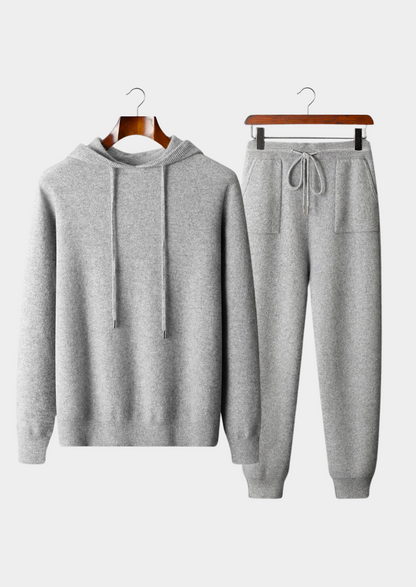 Premium Cashmere Light Gray Alain Leisure Set | Roccella