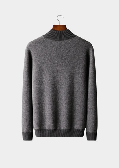 Premium Cashmere Jacquard Zip Cardigan | Roccella