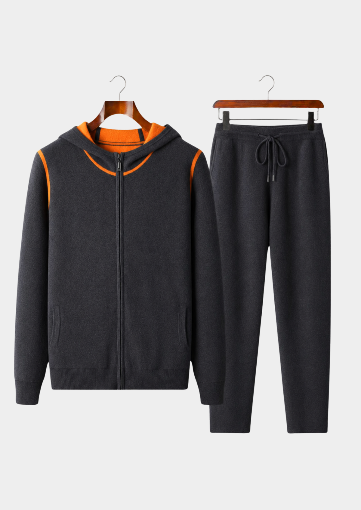 Premium Cashmere Deep Gray Milano Leisure Set | Roccella