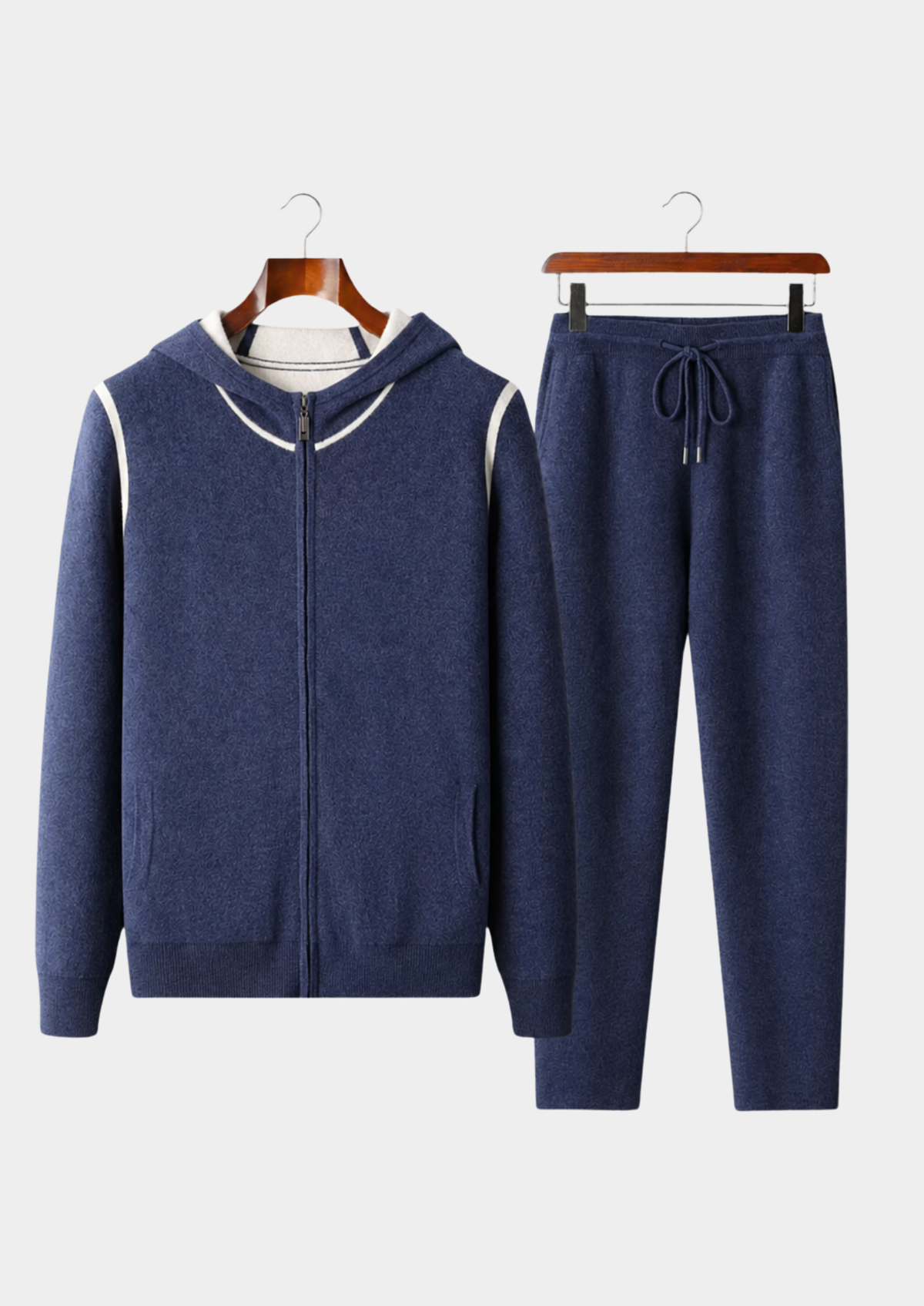 Premium Cashmere Navy Blue Milano Leisure Set | Roccella