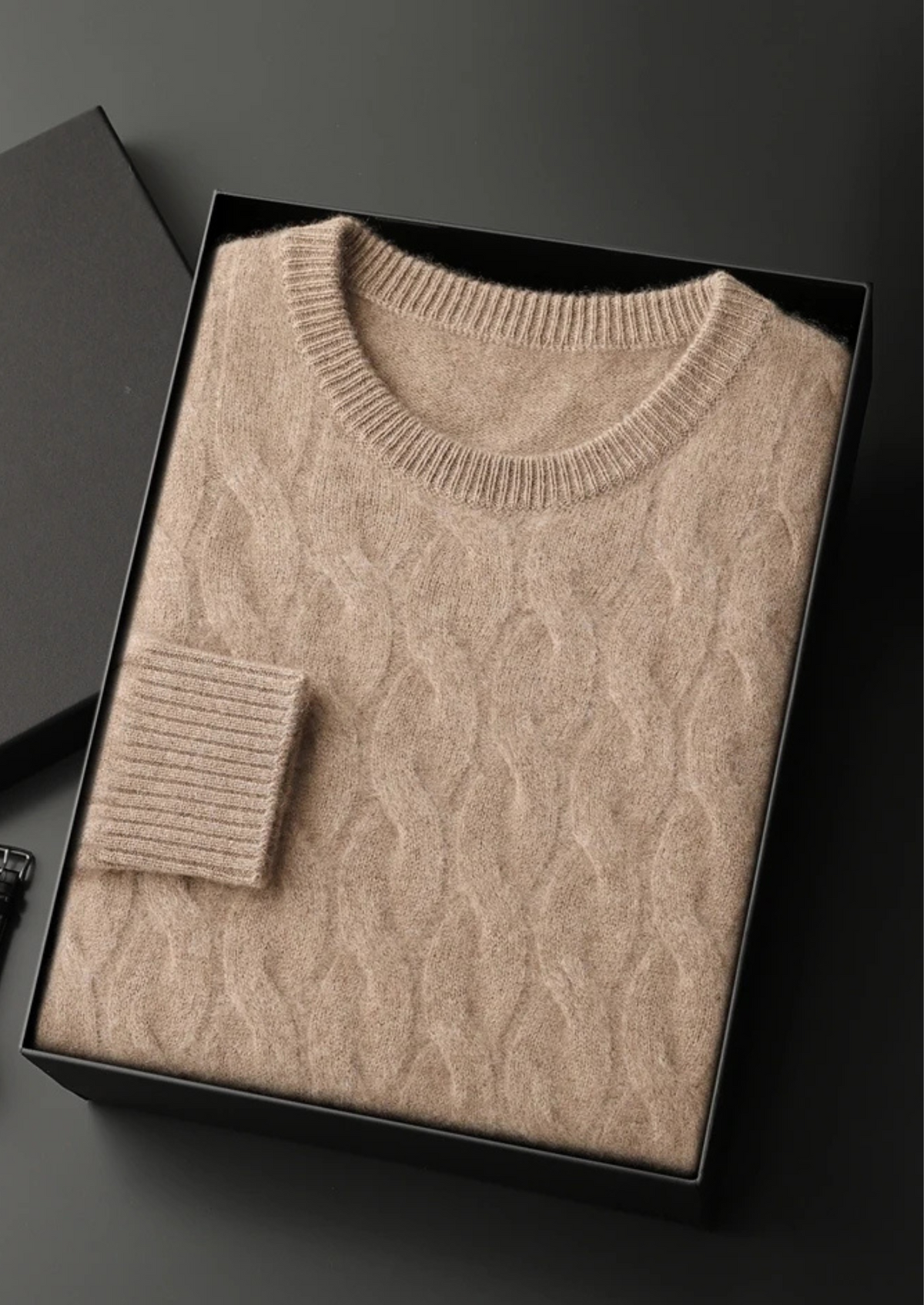 Premium Cashmere Cable Crewneck | Roccella
