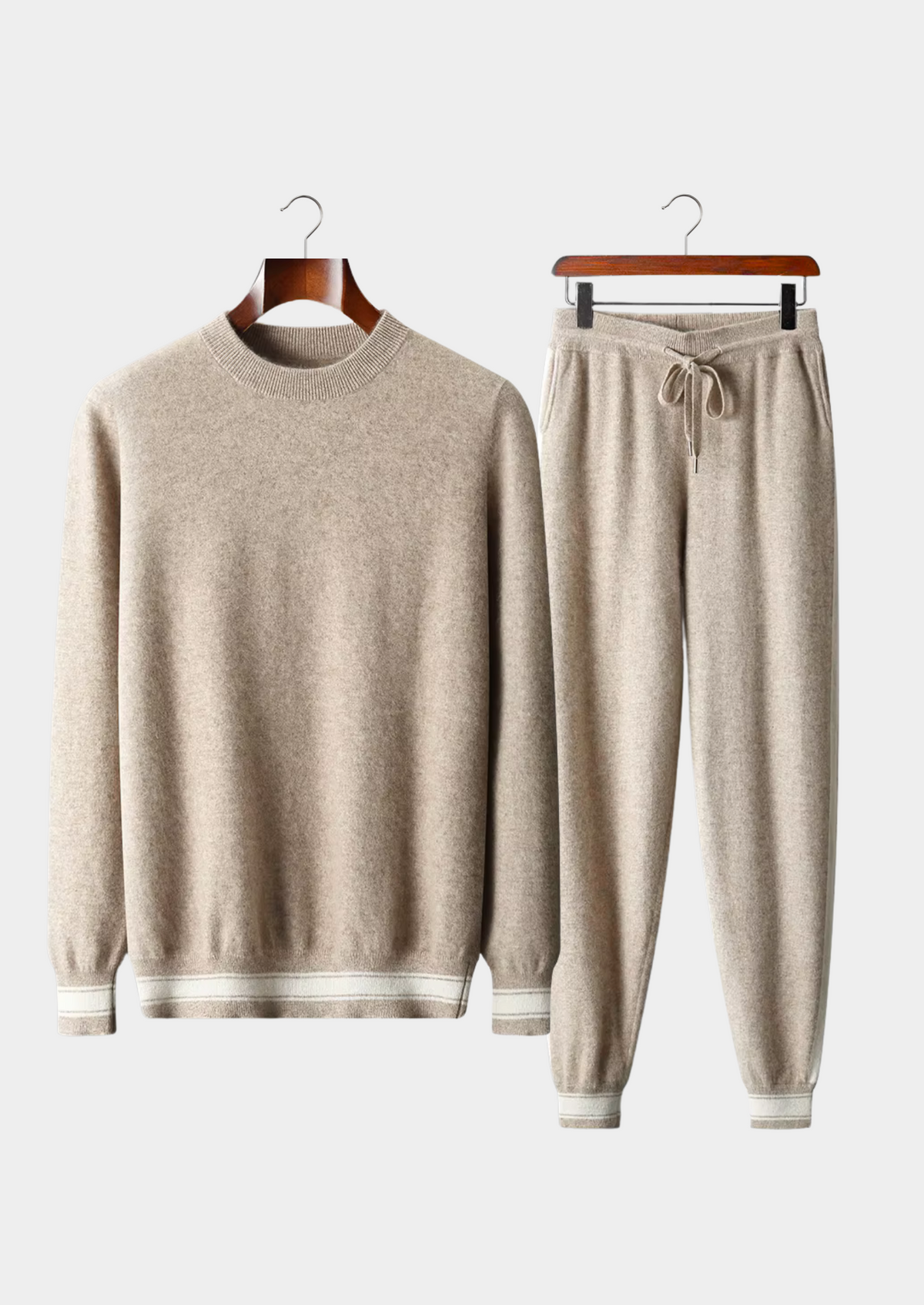 Premium Cashmere Sand Vienna Leisure Set | Roccella