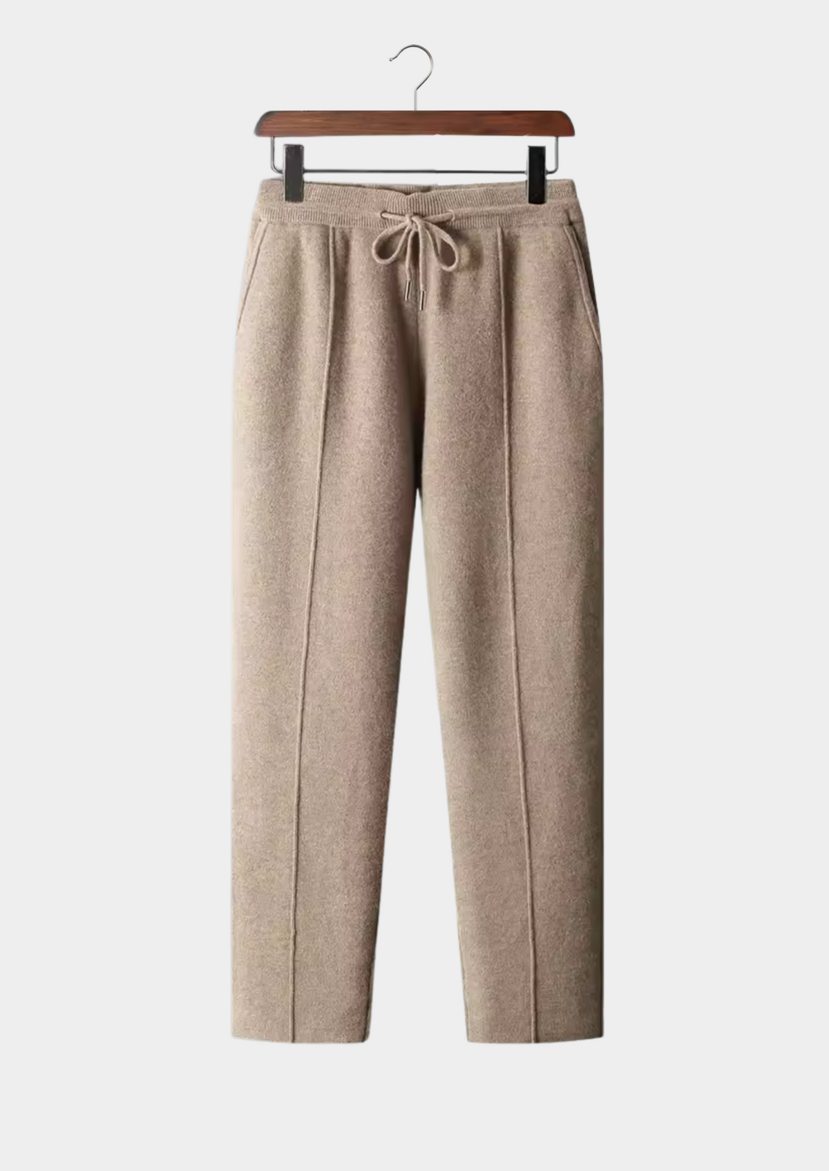 Merino Wool Leisure Trousers, Camel
