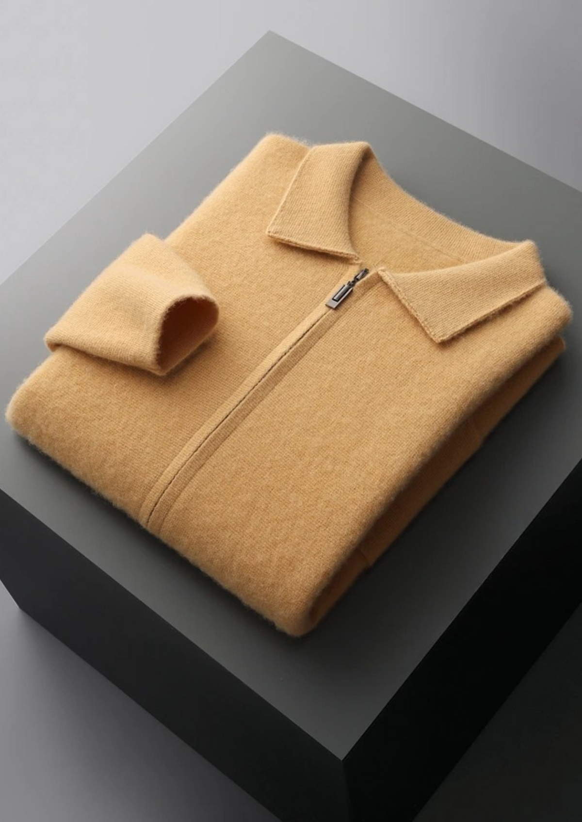 Premium Cashmere Zipper Cardigan | Roccella
