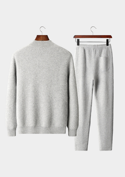 Premium Cashmere Light Gray Denis Leisure Set | Roccella