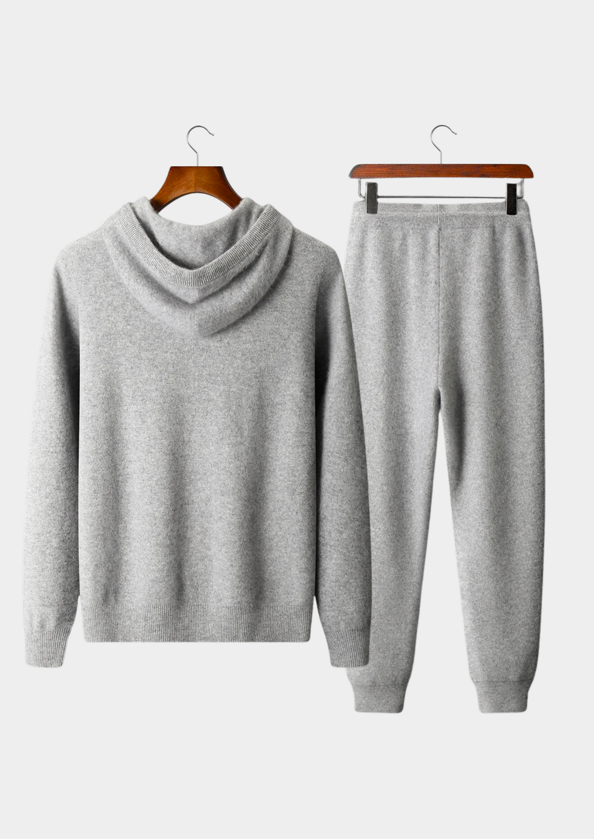 Premium Cashmere Light Gray Alain Leisure Set | Roccella