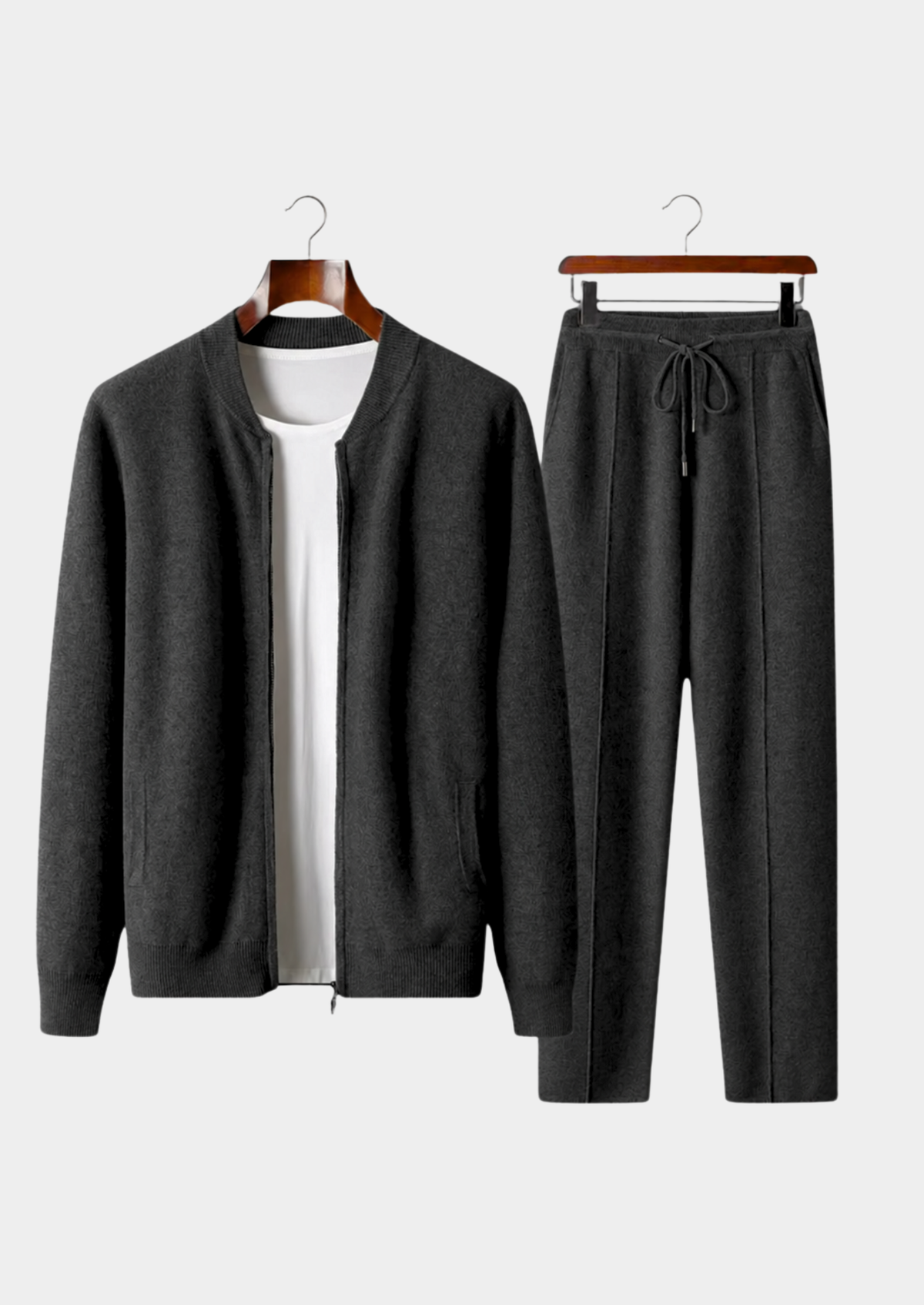 Pure Extra-Fine Merino Wool Black Falconi Set | Roccella