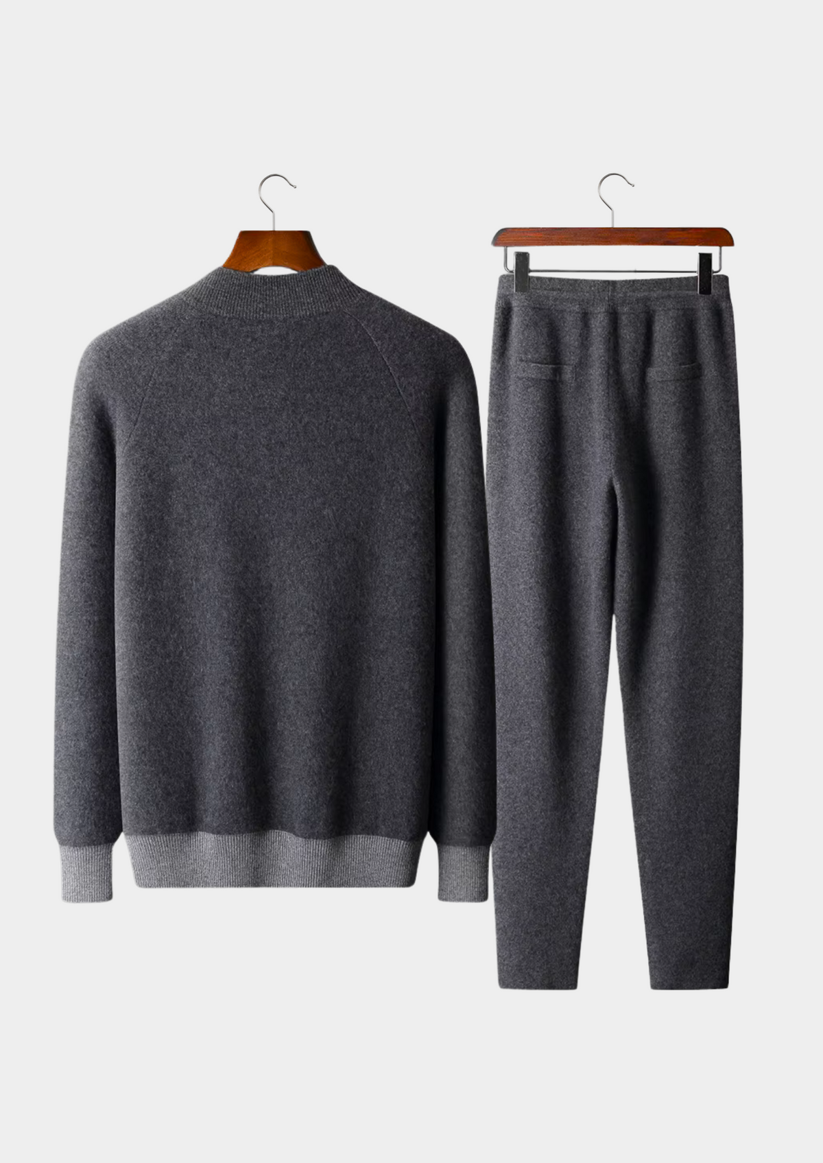 Premium Cashmere Dark Gray Torino Leisure Set | Roccella
