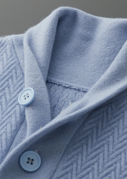 Premium Cashmere Zigzag Button Sweater | Roccella