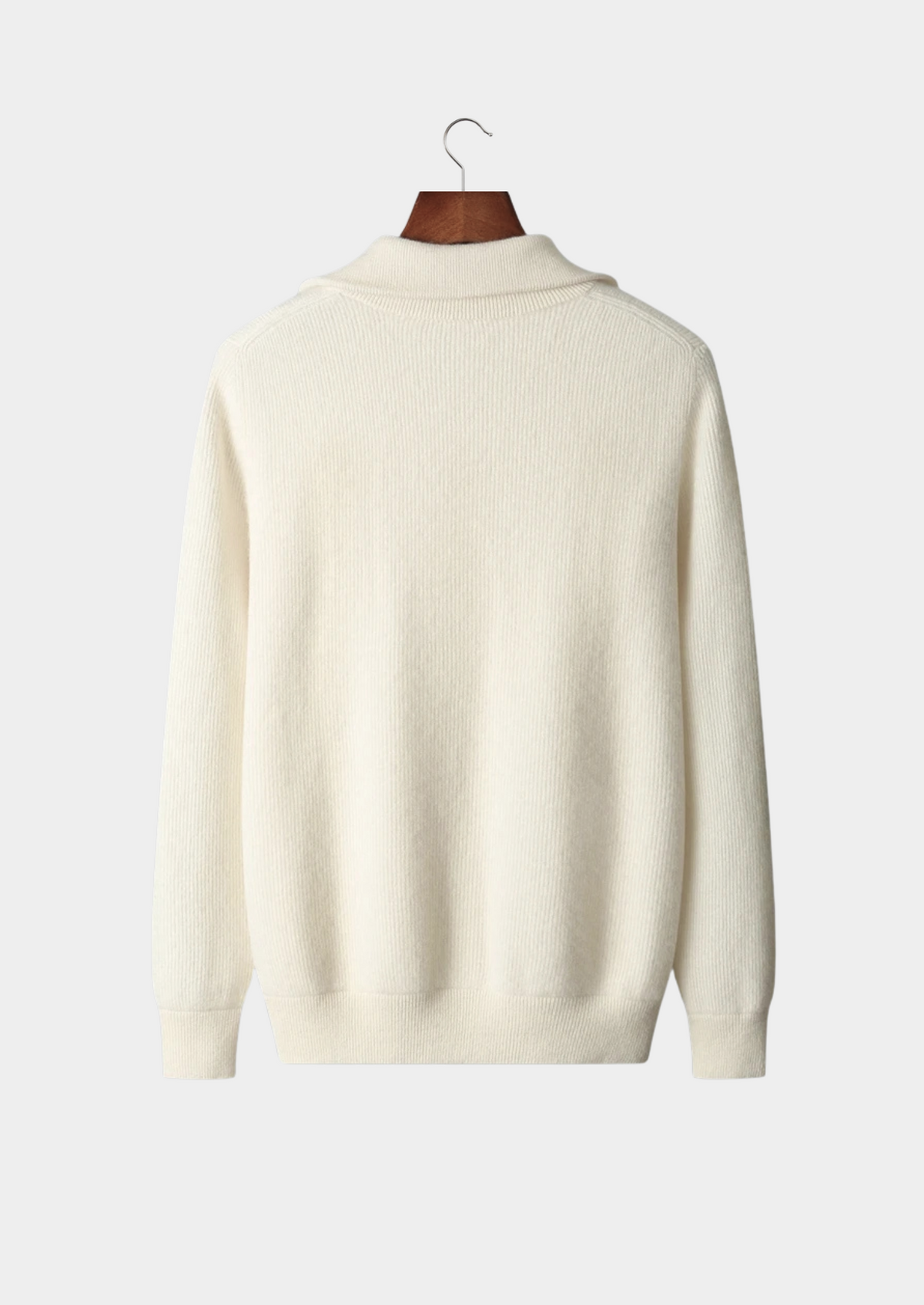 Pure Extra-Fine Merino Wool Ribbed Zipper Cardigan | Roccella