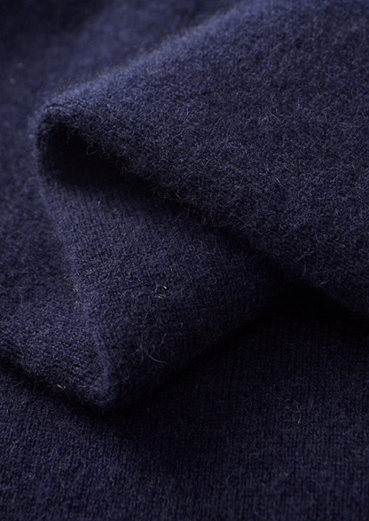 Pure Extra-Fine Merino Wool Two-Tone Polo Cardigan | Roccella