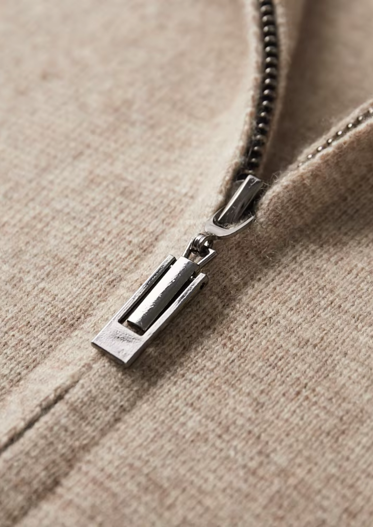 Pure Extra-Fine Merino Wool Zip Polo Cardigan | Roccella