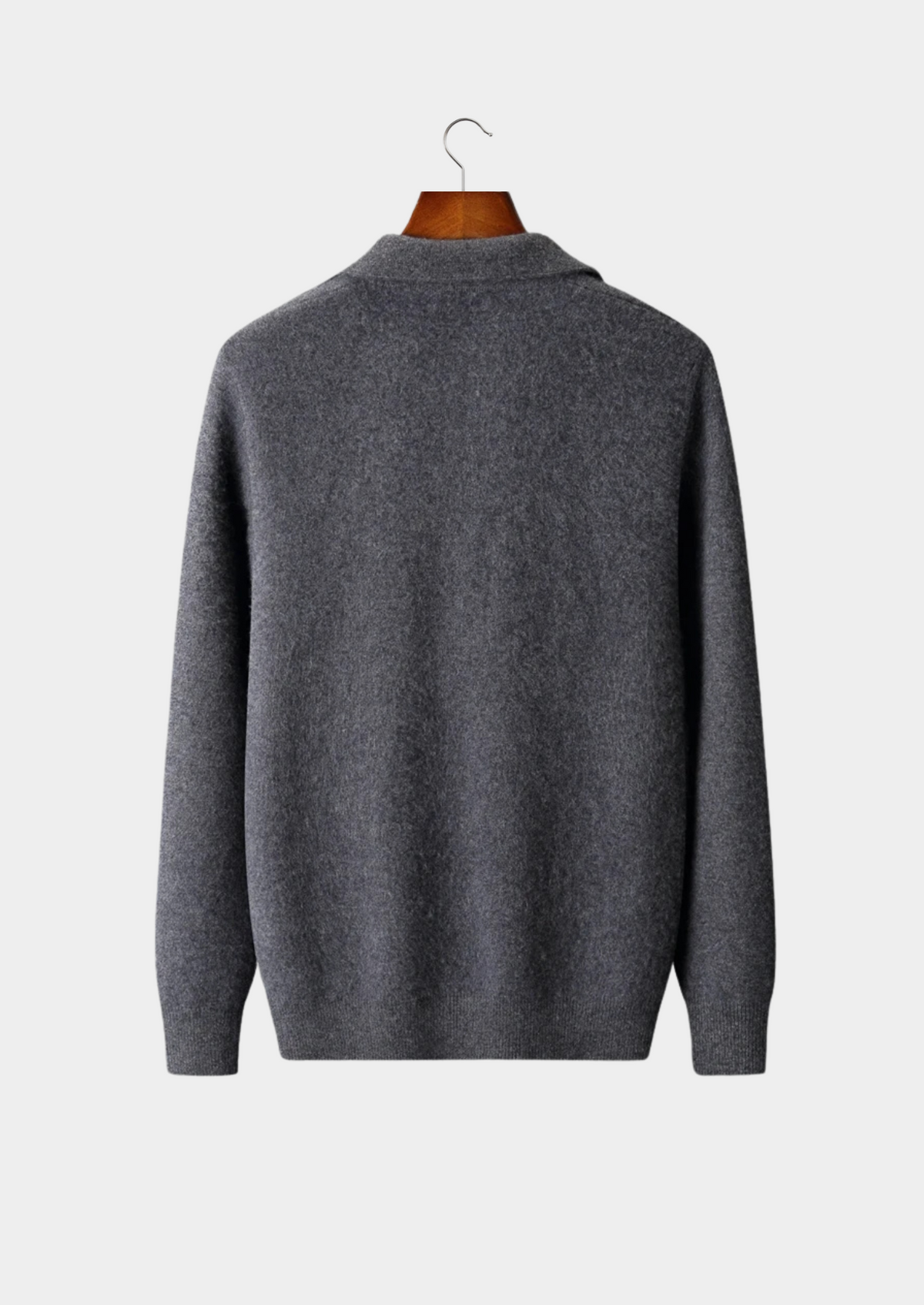 Premium Cashmere Zip Polo Cardigan | Roccella