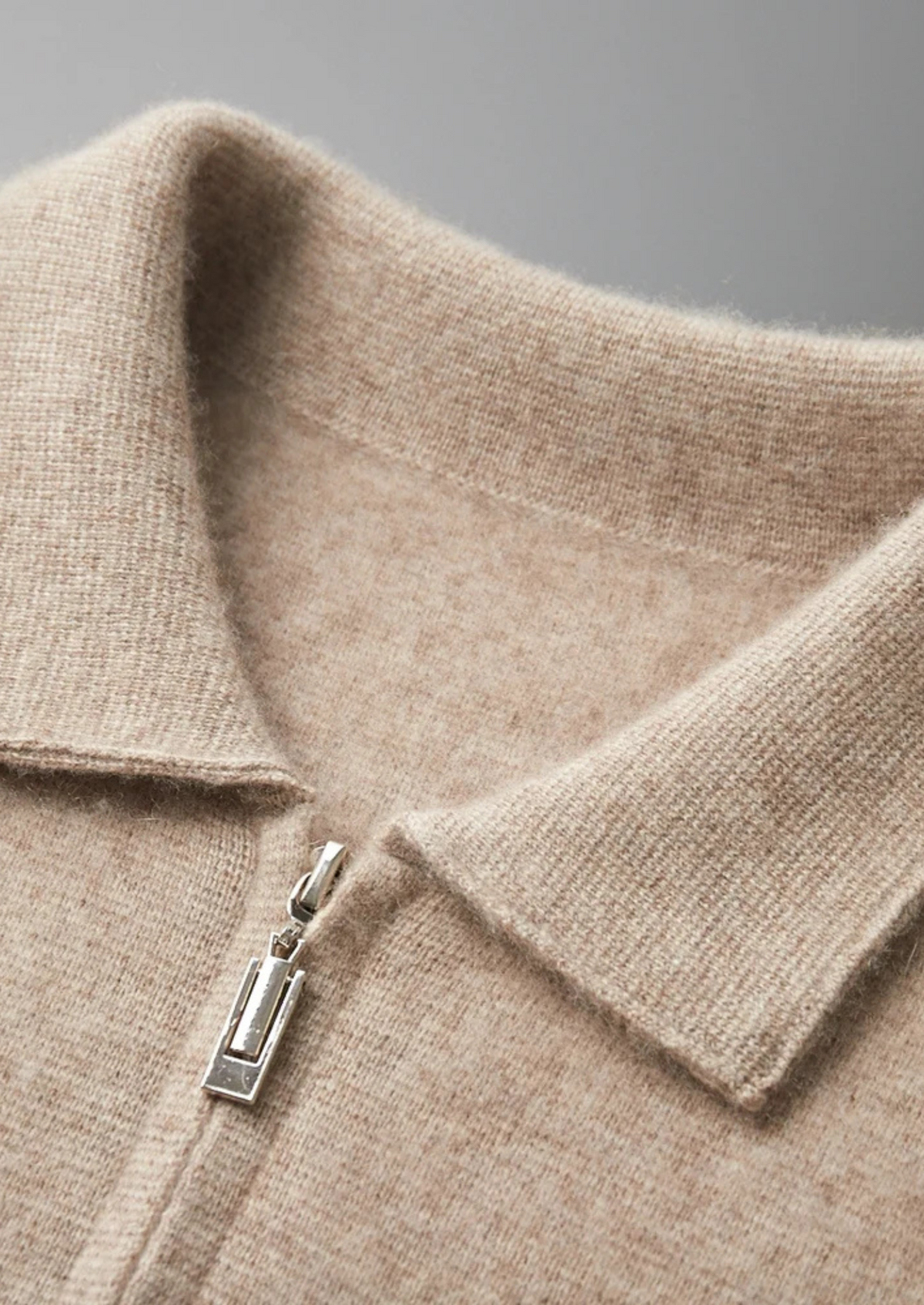 Premium Cashmere Zipper Cardigan | Roccella