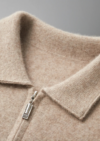 Premium Cashmere Zipper Cardigan | Roccella