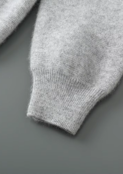 Pure Extra-Fine Merino Wool Zipper Hoodie | Roccella