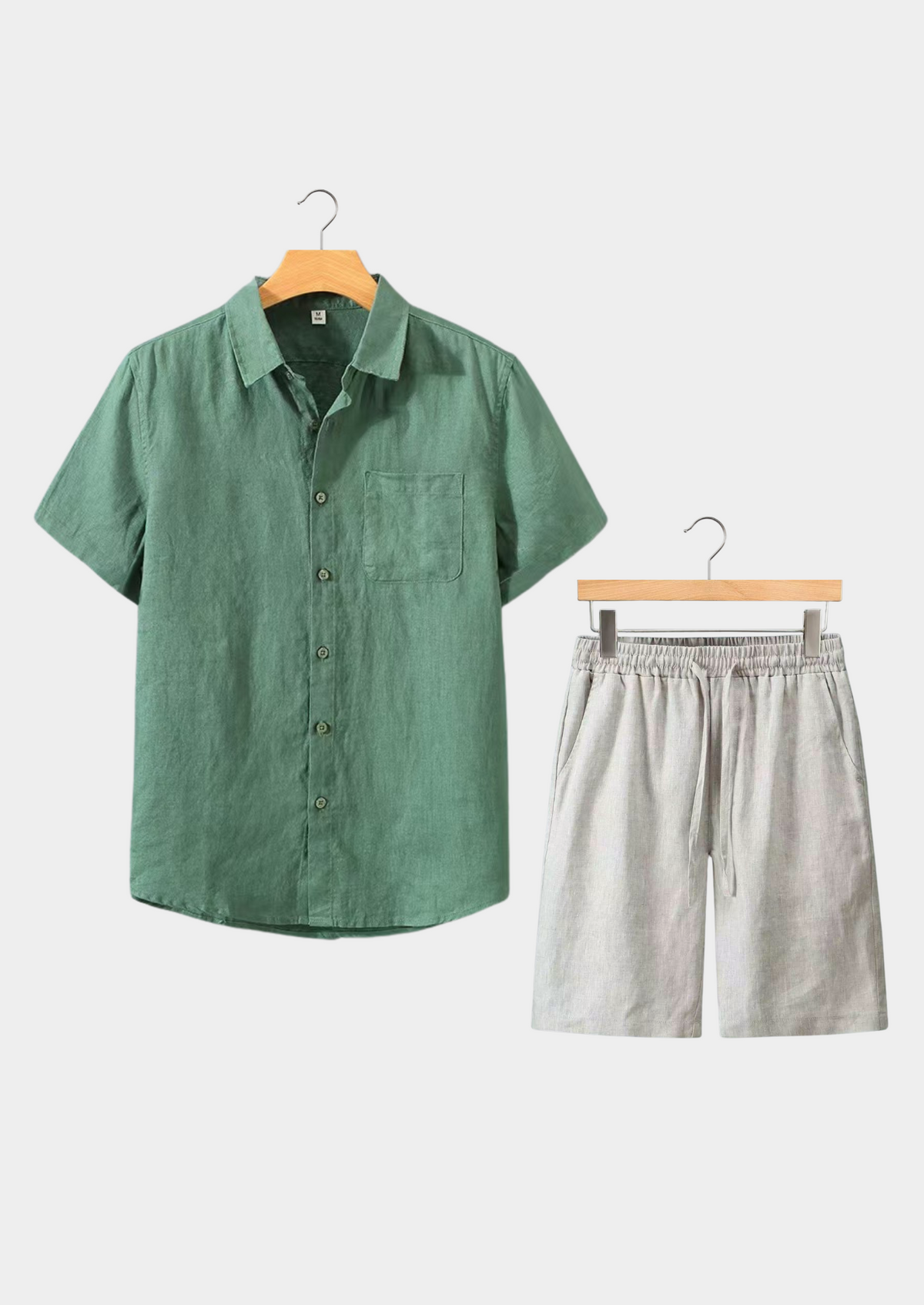 Dolcevita Shortsleeve Summer Set - Green/beige | Roccella