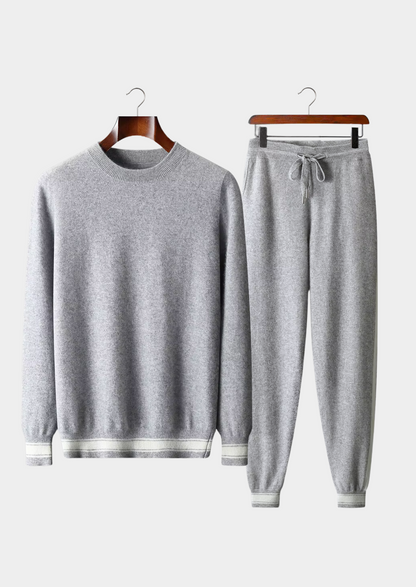 Premium Cashmere Light Gray Vienna Leisure Set | Roccella